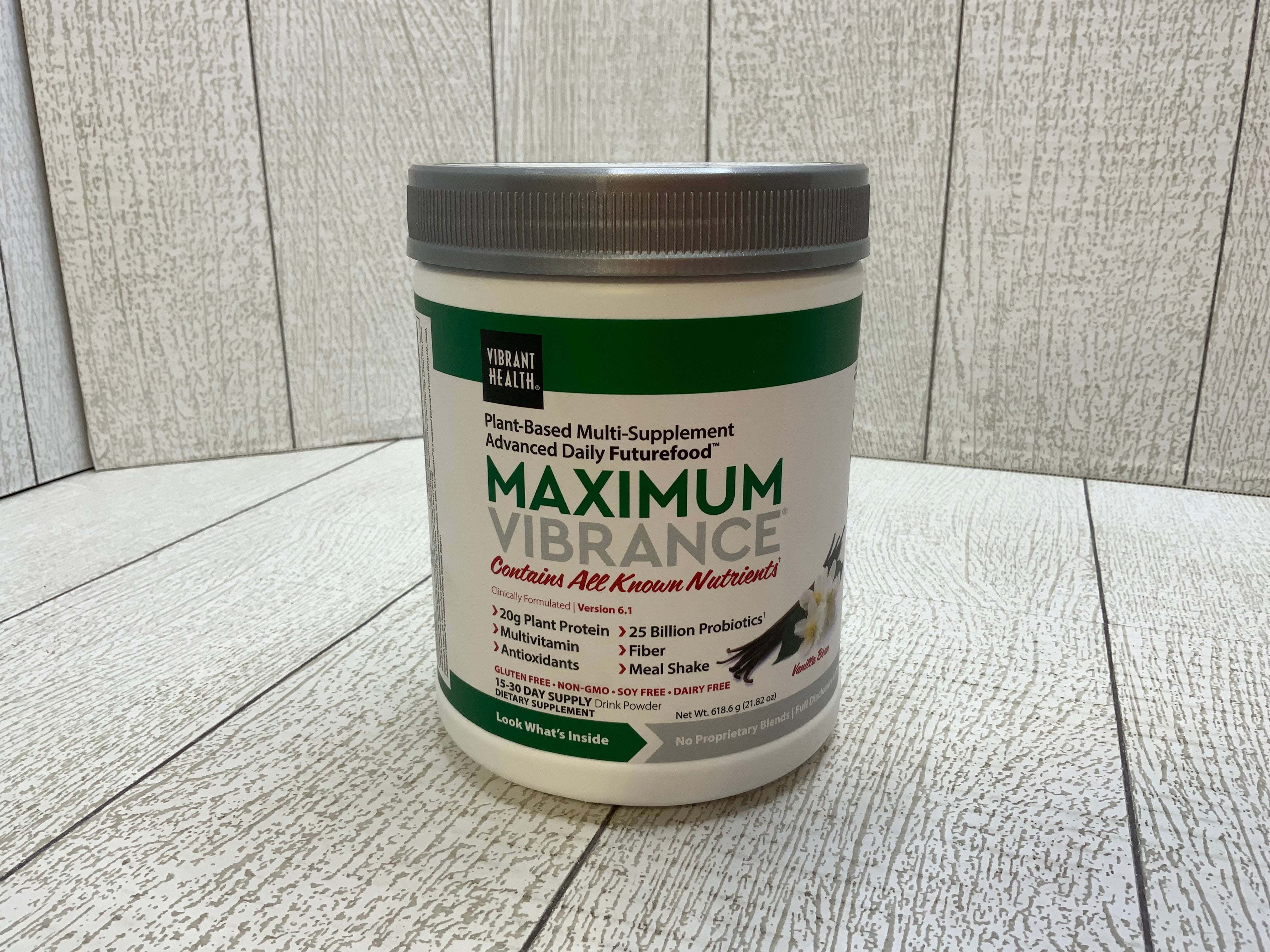 Vibrant Health, Maximum Vibrance, Complete Vegan Meal Shake -Plant-Based Protein (7958341517550)